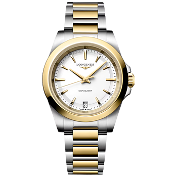 L3.460.3.12.7 Longines Conquest Quartz 2026, silver och guld 34
