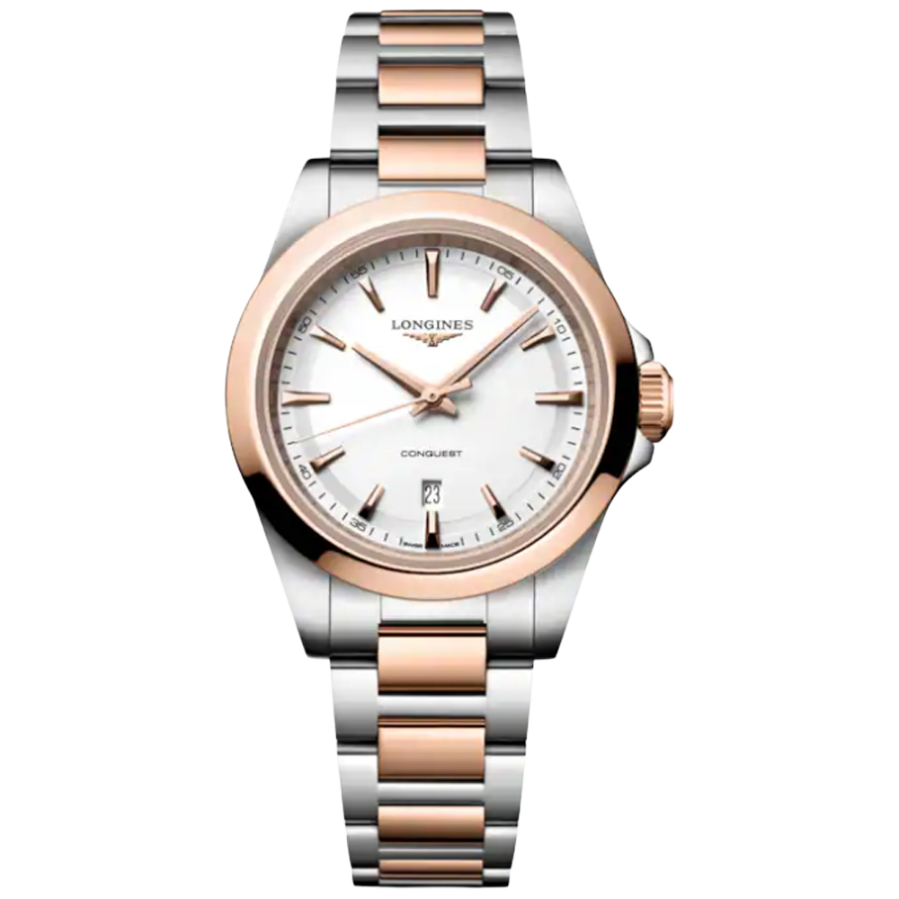 L3.350.3.18.7 Longines Conquest Quartz 2026, stål och  roséguld 30