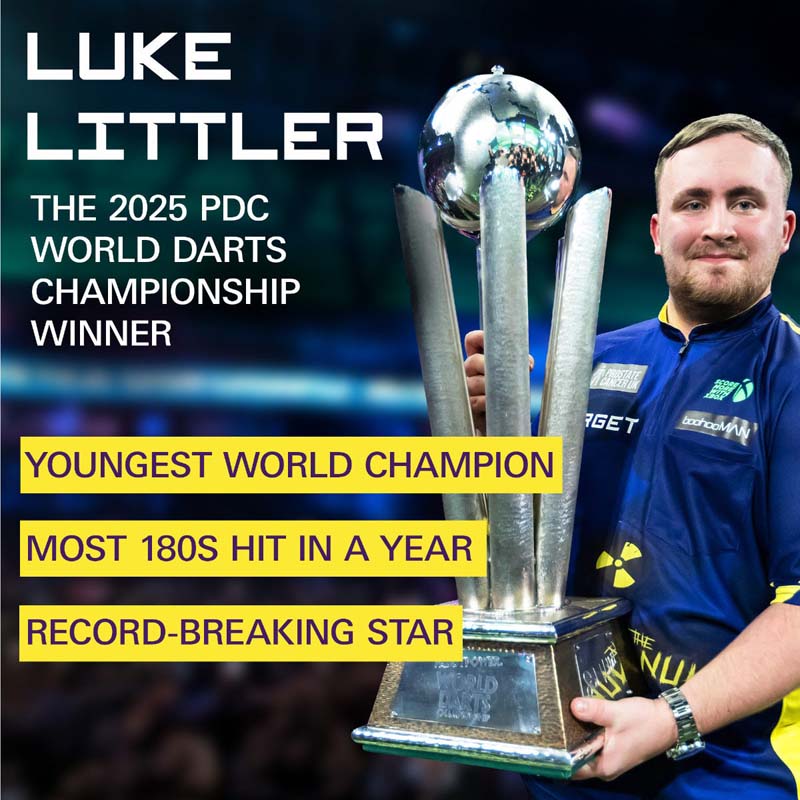 Target Luke Littler World Champion Dartboard Surround Set - 2