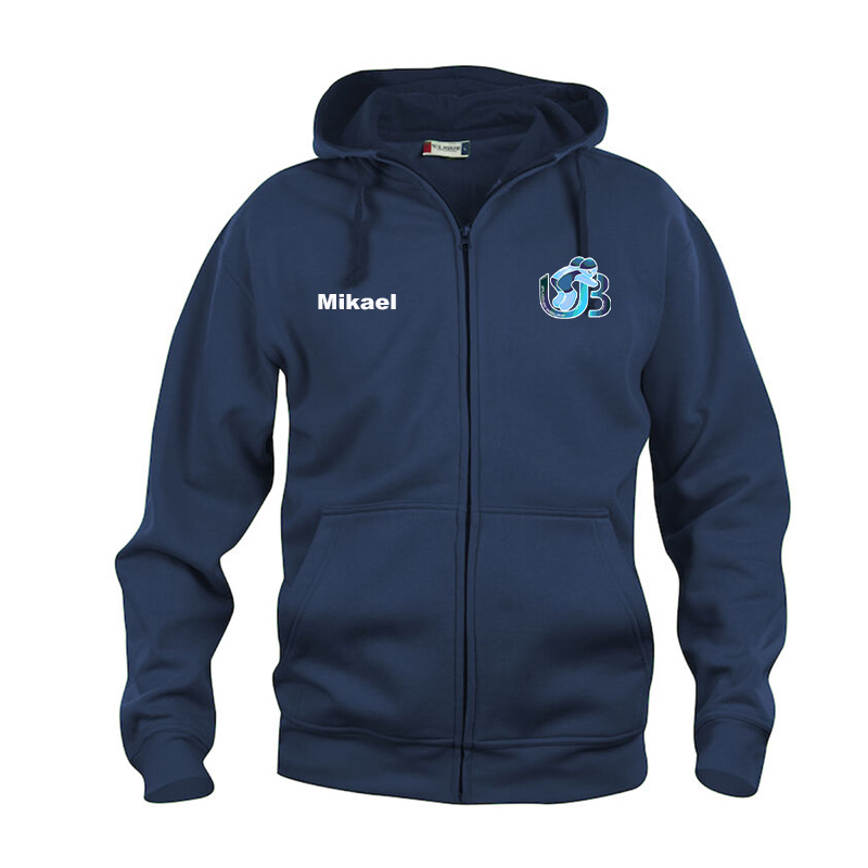 Hoodie med blixtlås