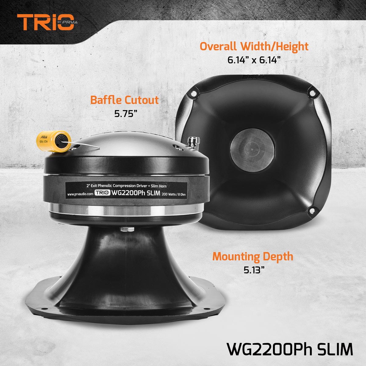 PRV WG2200Ph SLIM – 2" Kompressionsdriver med Horn - 4