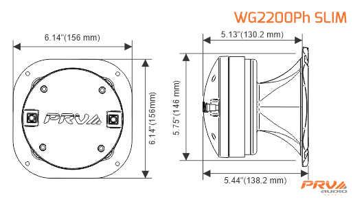PRV WG2200Ph SLIM – 2" Kompressionsdriver med Horn - 12