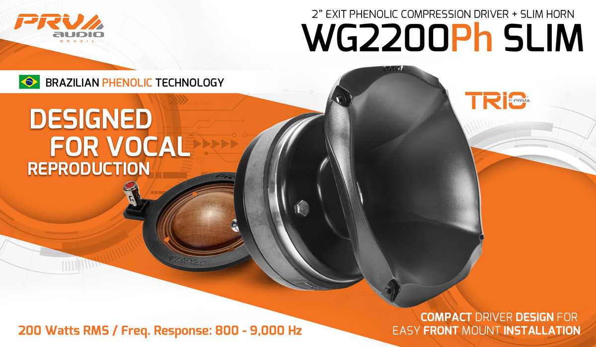 PRV WG2200Ph SLIM – 2" Kompressionsdriver med Horn - 7