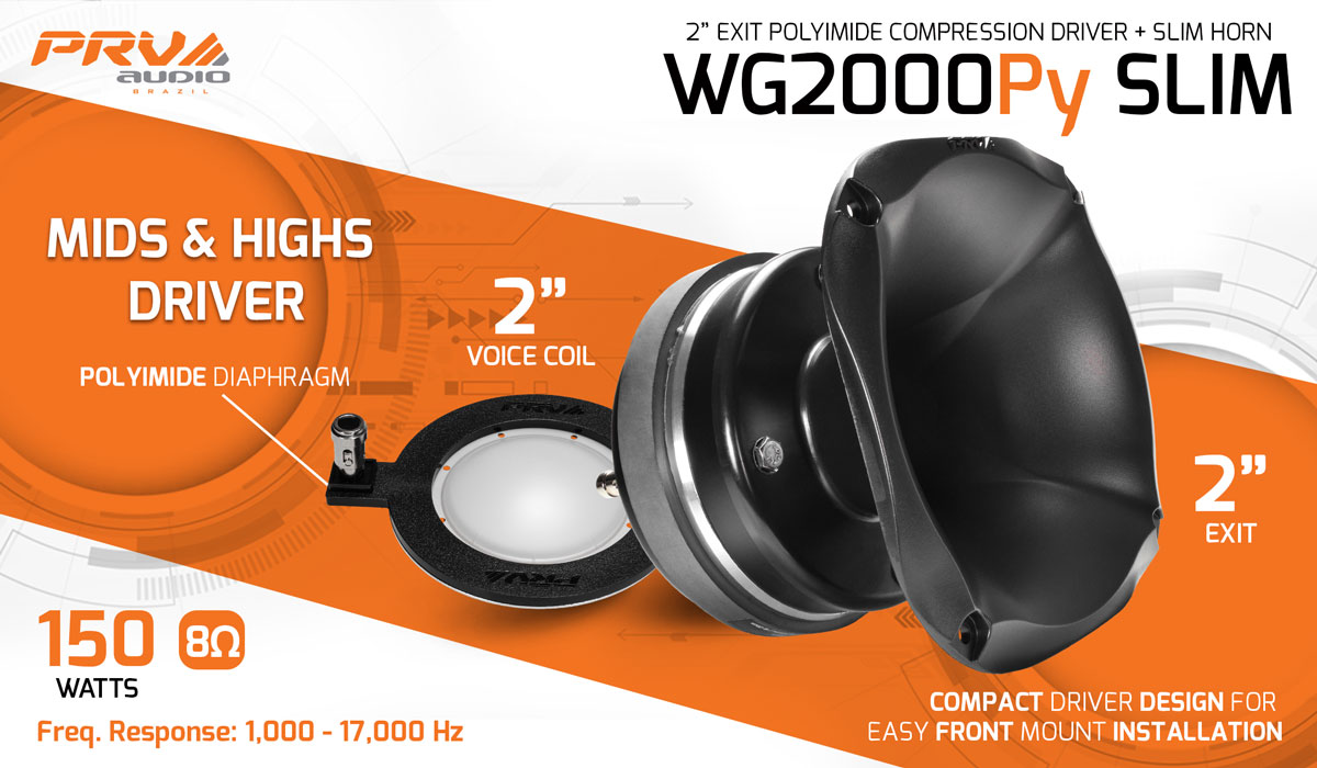 PRV WG2000Py SLIM – 2" Kompressionsdriver med Horn - 8