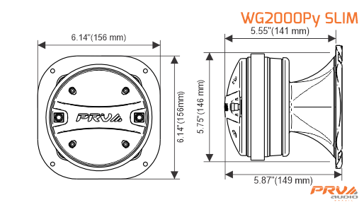 PRV WG2000Py SLIM – 2" Kompressionsdriver med Horn - 13