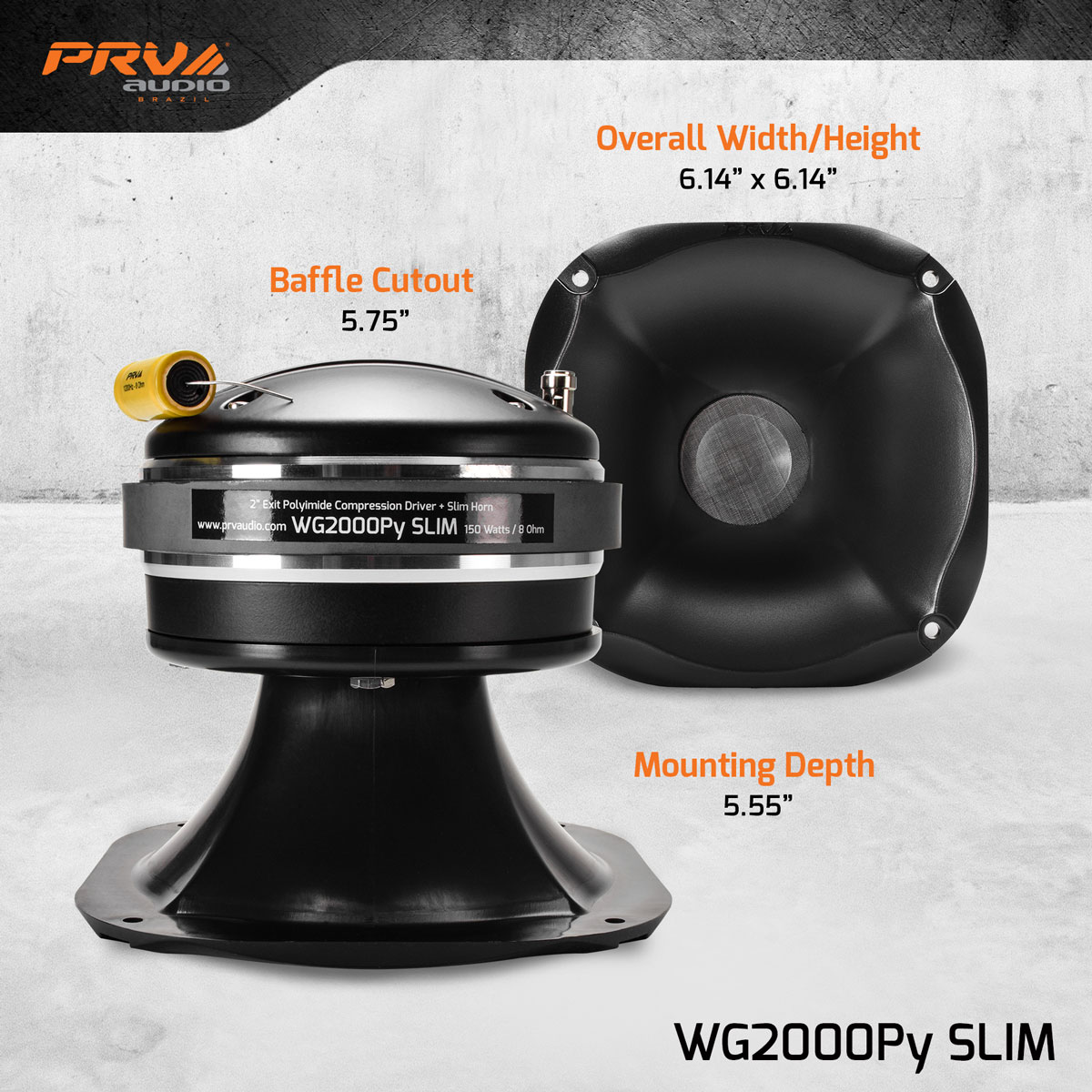 PRV WG2000Py SLIM – 2" Kompressionsdriver med Horn - 4