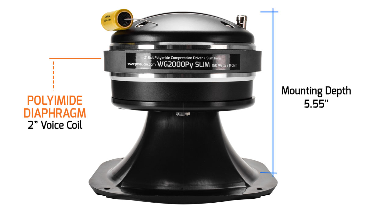 PRV WG2000Py SLIM – 2" Kompressionsdriver med Horn - 9
