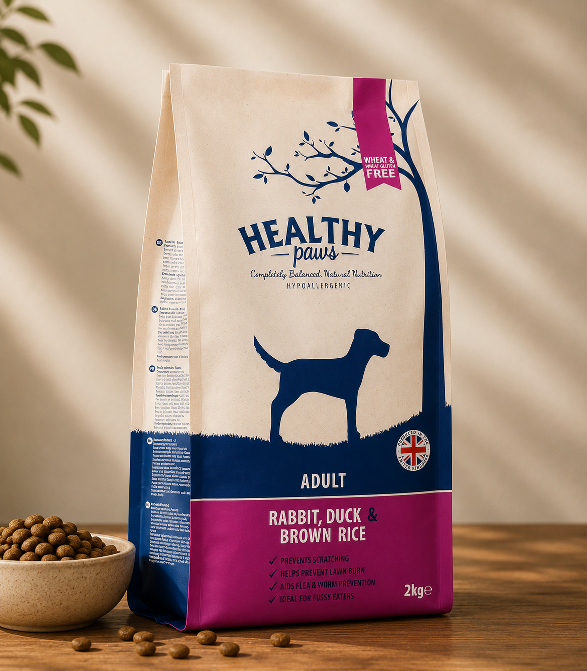HEALTHY PAWS Kanin, Anka & Fullkornsris  - 2