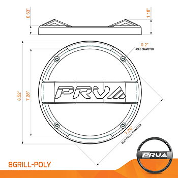 PRV Audio 8GRILL-POLY 8"