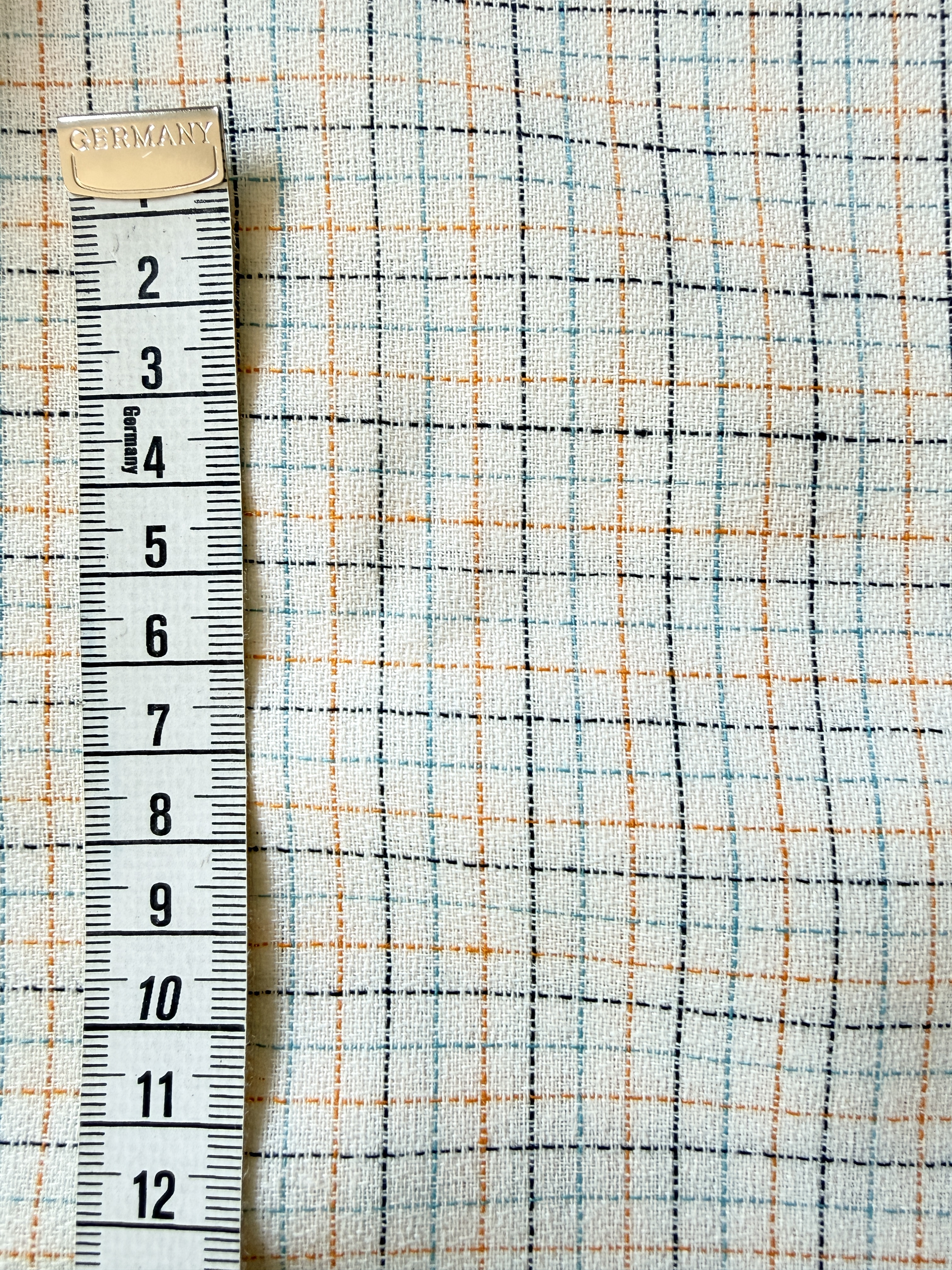 Vintagetyg -  rutigt tyg med fint fall - 3