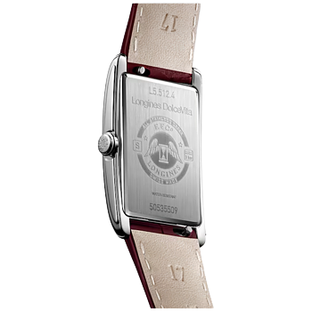 Longines DolceVita romerska siffror och rött alligatorband 23,30 X 37,00