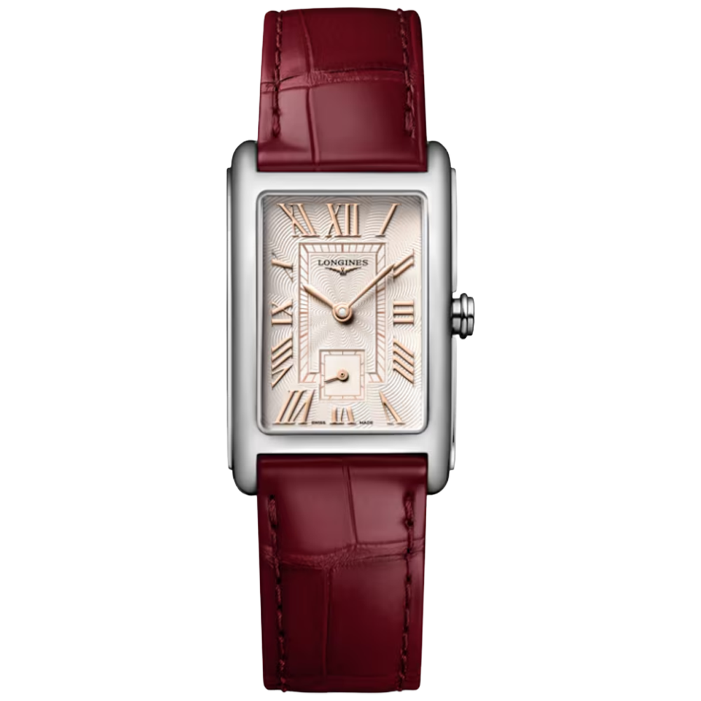 L5.512.4.28.2 Longines DolceVita romerska siffror och rött alligatorband 23,30 X 37,00