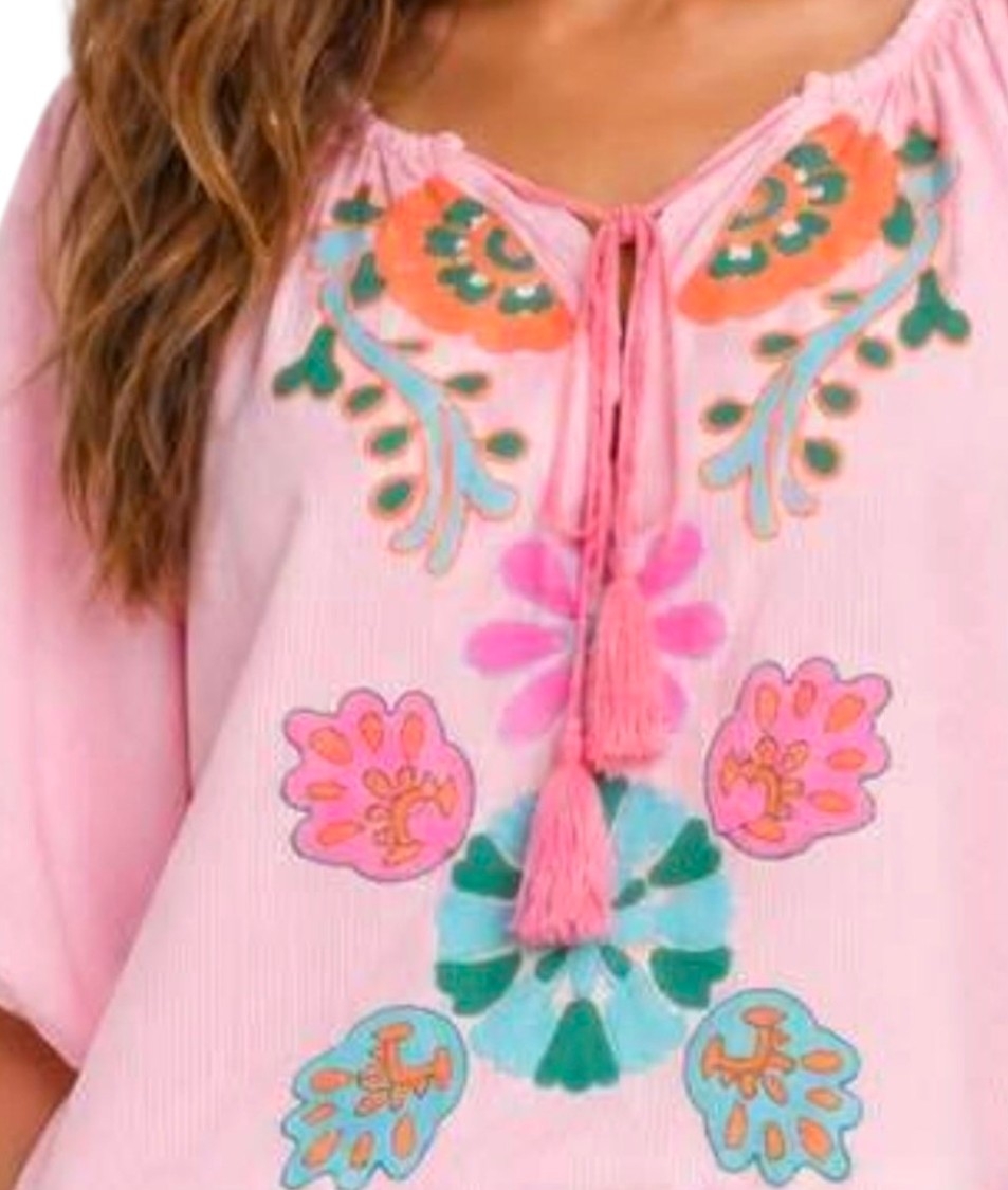 Qnus- Blus bohem Emma rosa - 2