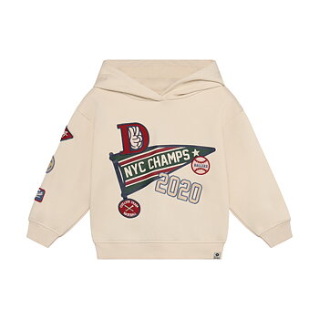 Oversized Hoodie Badges Sandshell