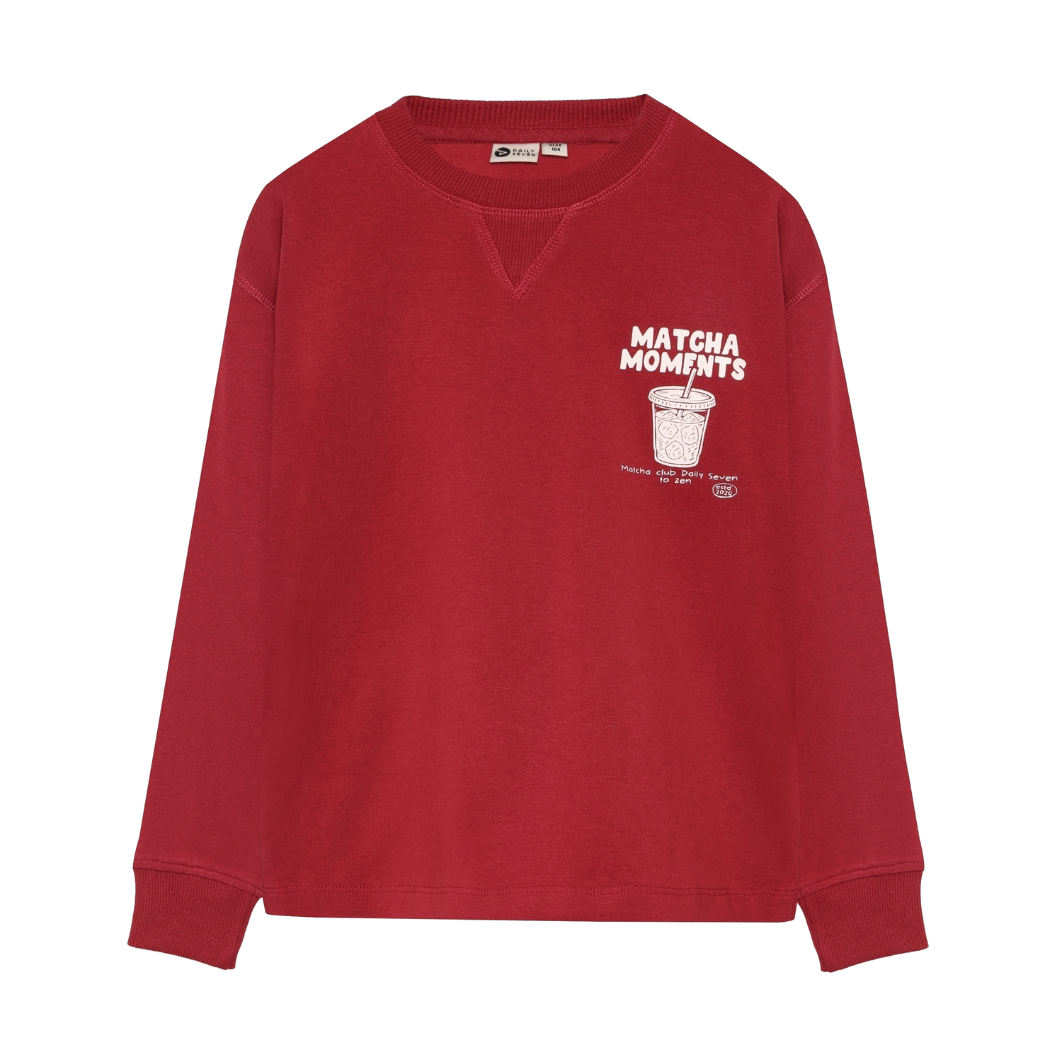 T-shirt Longsleeve Chest print Rythmic Red
