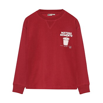T-shirt Longsleeve Chest print Rythmic Red
