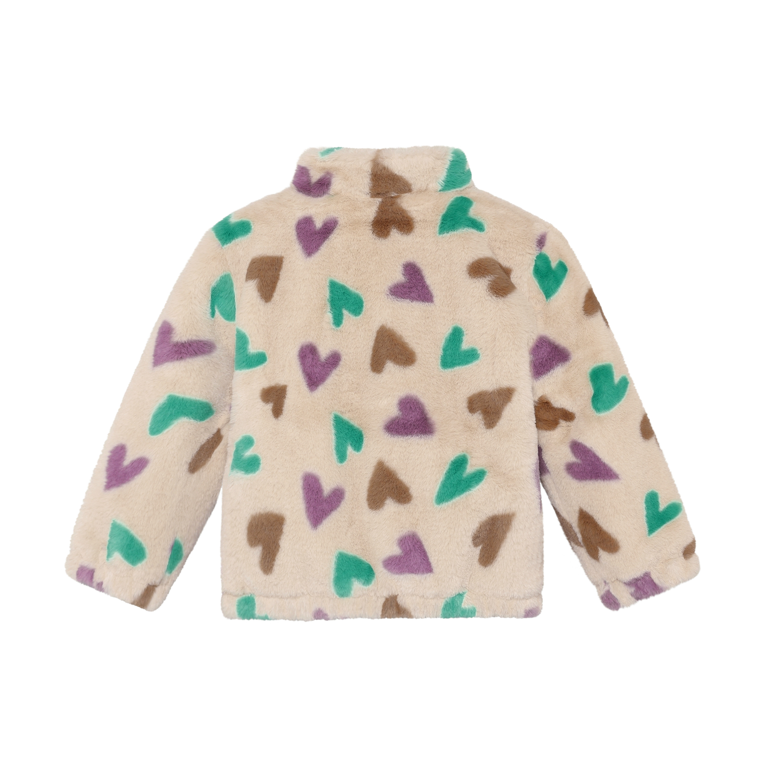 Teddy Jacket Hearts Sandshell - 2