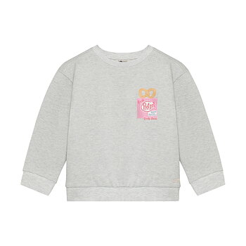 Sweater Backprint Light Grey Melange
