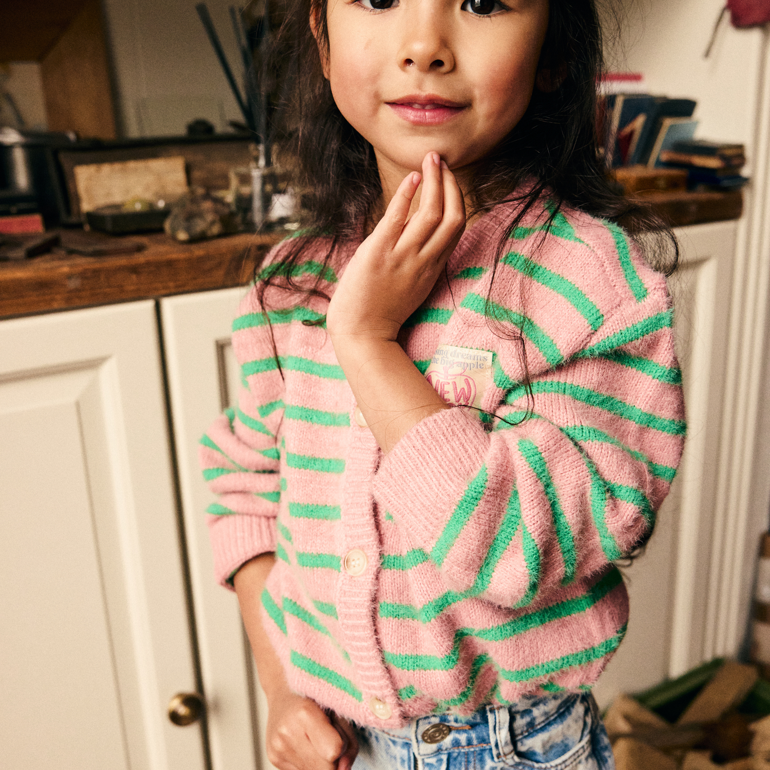 Knitwear Striped Cargdigan Lilas - 4