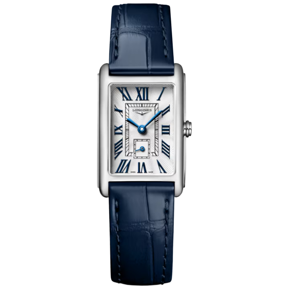 L5.255.4.70.2 Longines DolceVita romerska siffror och blå alligatorband 20,80 X 32,00