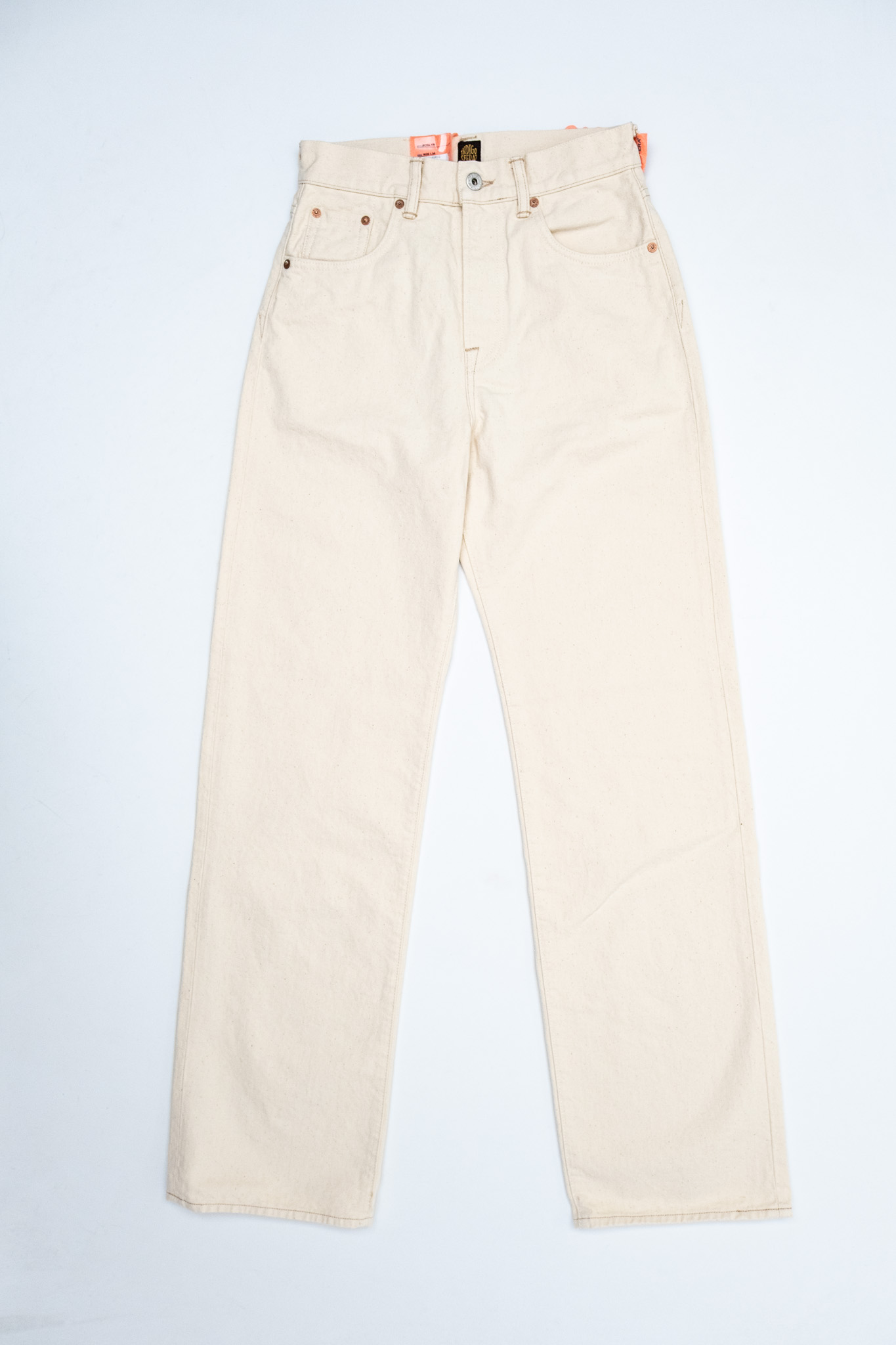 Indigofera - Women's Jeans Roslyn Uneven Broken Twill Ecru Rinsed 14oz - 2