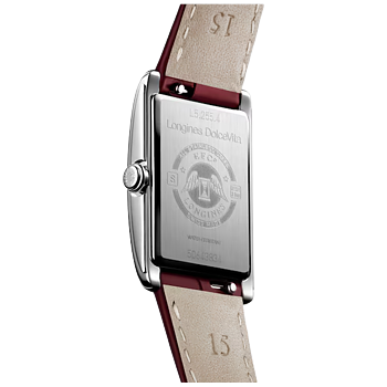 Longines DolceVita romerska siffror och rött alligatorband 20,80 X 32,00 baksida