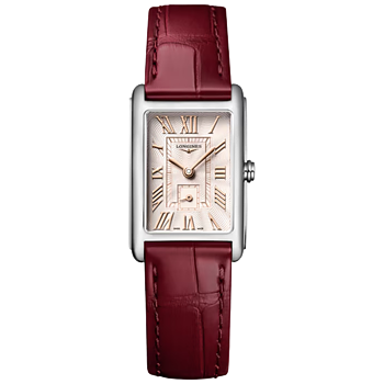 Longines DolceVita romerska siffror och rött alligatorband 20,80 X 32,00