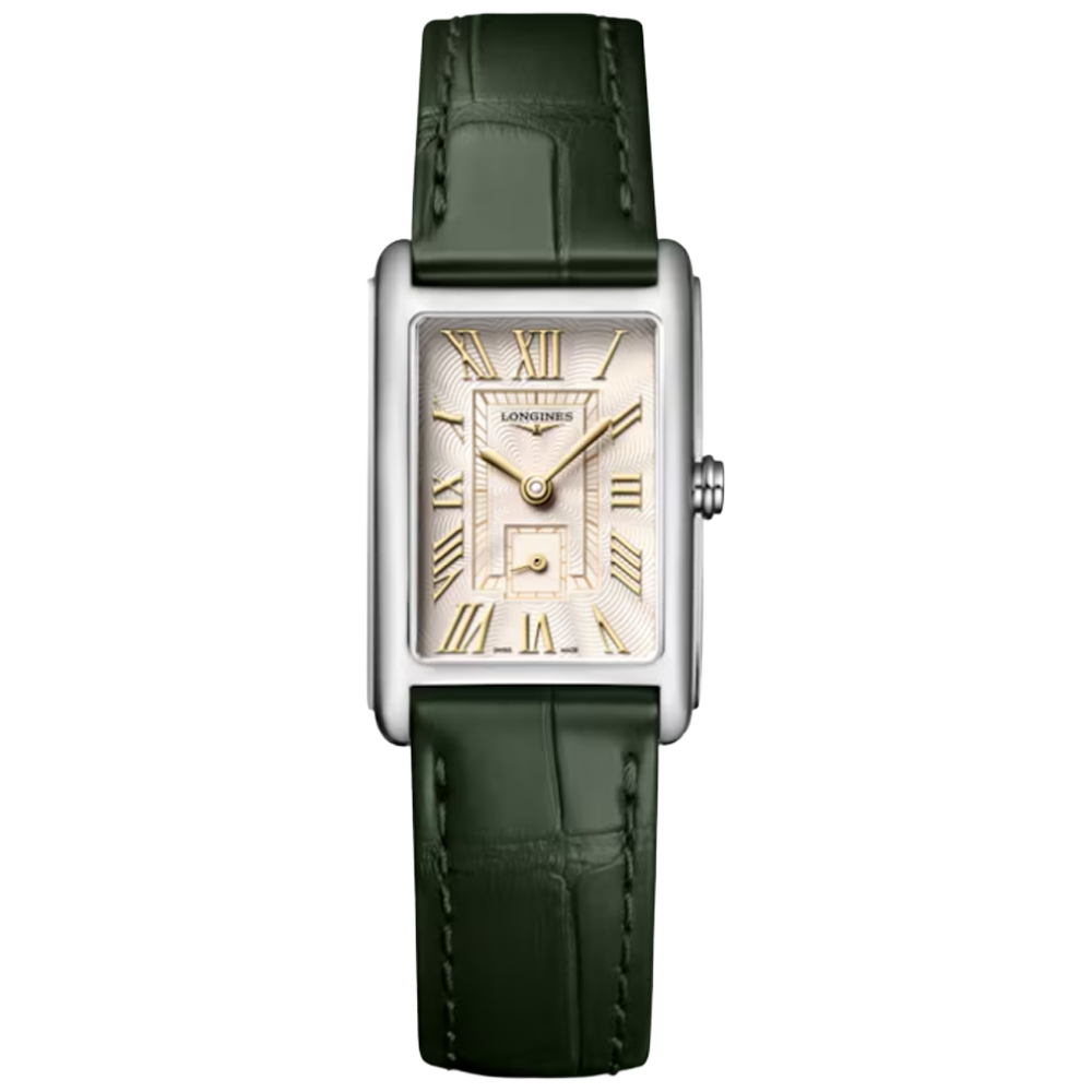 L5.255.4.08.2 Longines DolceVita romerska siffror och grönt alligatorband 20,80 X 32,00