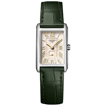 Longines DolceVita romerska siffror och grönt alligatorband 20,80 X 32,00