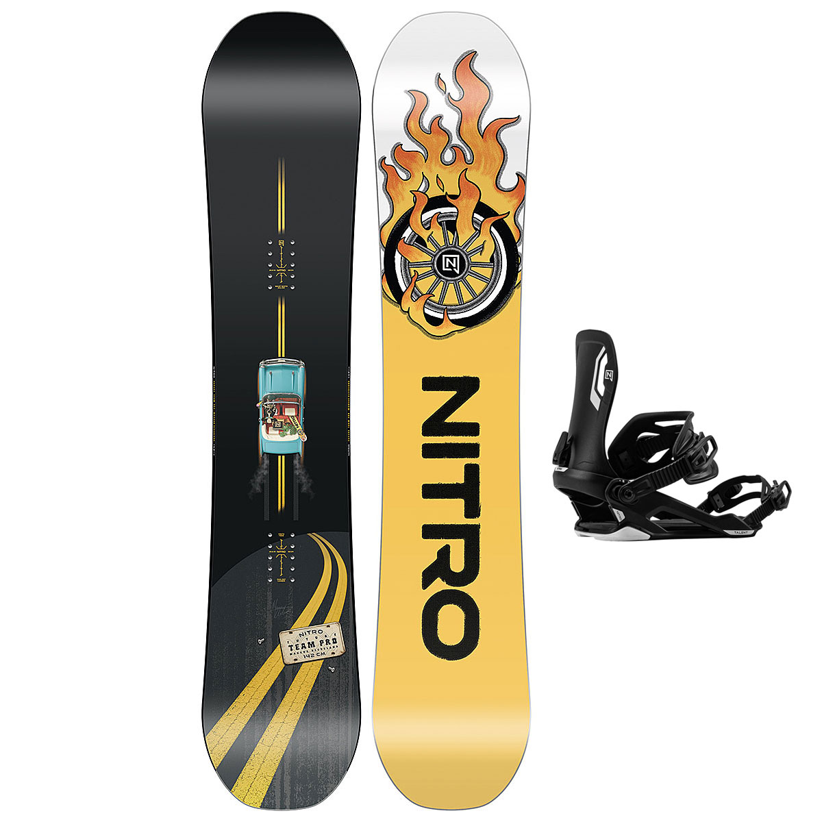 Nitro Snowboardpaket - Future Team Pro MK 142 + Talent Ultra Black M