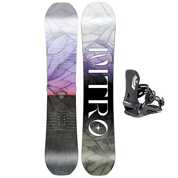 Nitro Snowboardpaket - Spirit Kids 121 + Charger Mini Ultra Black S