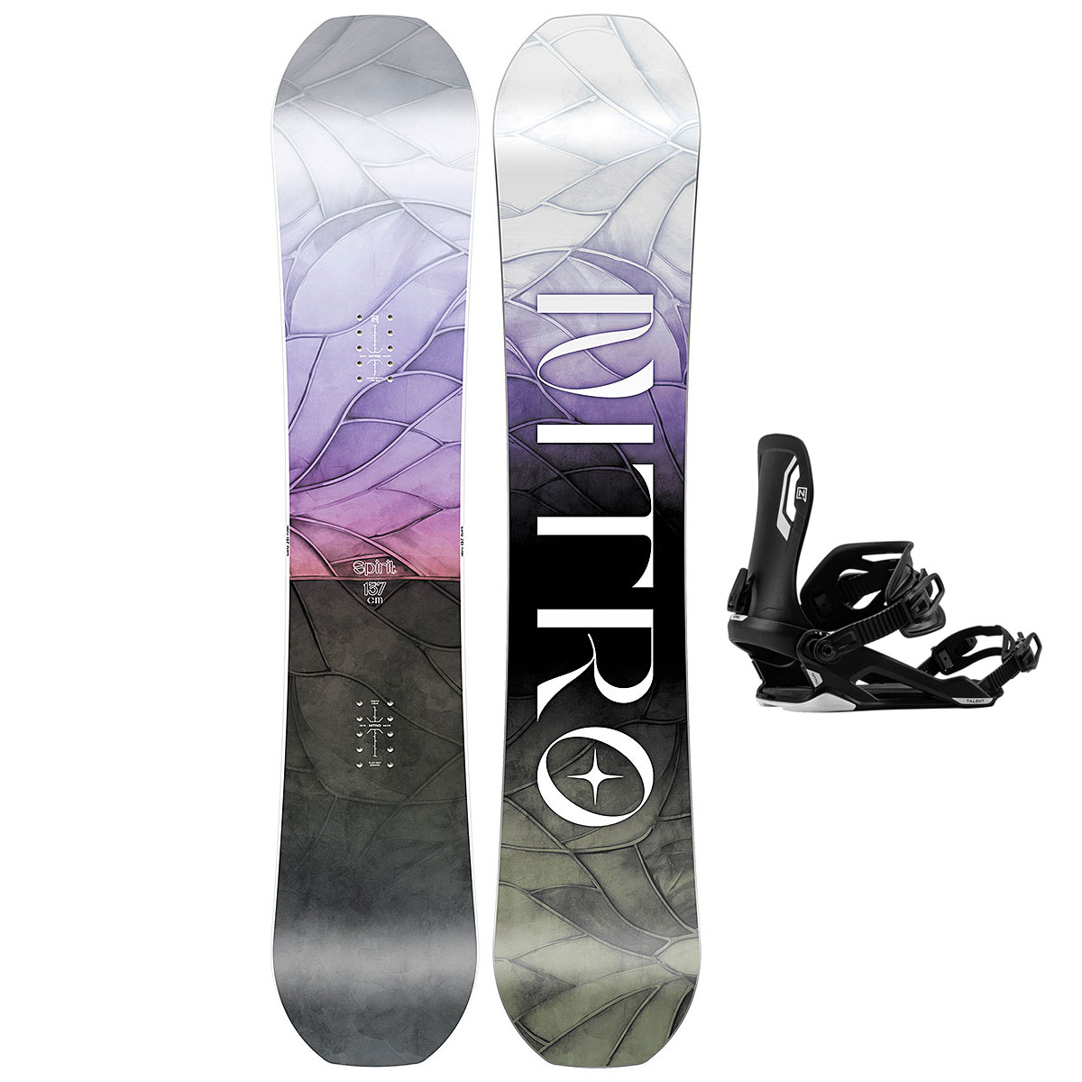 Nitro Snowboardpaket - Spirit Youth 132 + Talent Ultra Black M