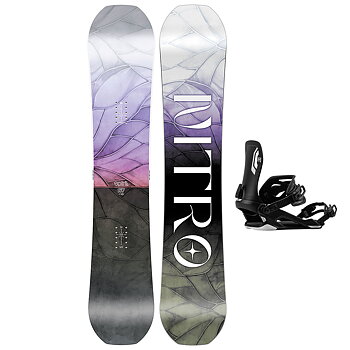 Nitro Snowboardpaket - Spirit Youth 132 + Talent Ultra Black M