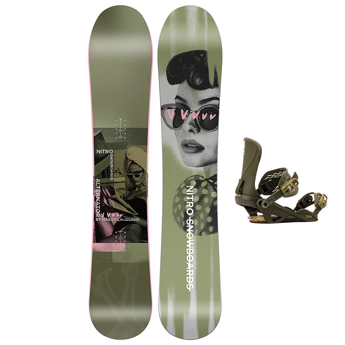 Nitro Snowboardpaket - Alternator x Hailey 146 + Fate Hailey S/M
