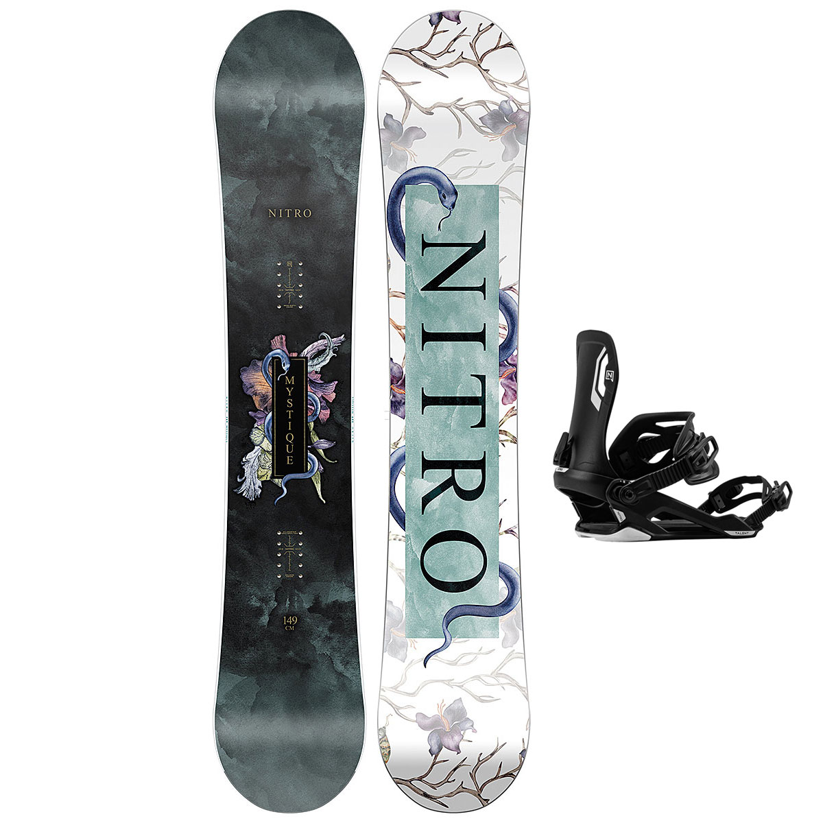 Nitro Snowboardpaket - Mystique 149 + Talent Ultra Black M