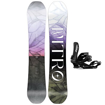 Nitro Snowboardpaket - Lectra Leaf 146 + Talent Ultra Black M