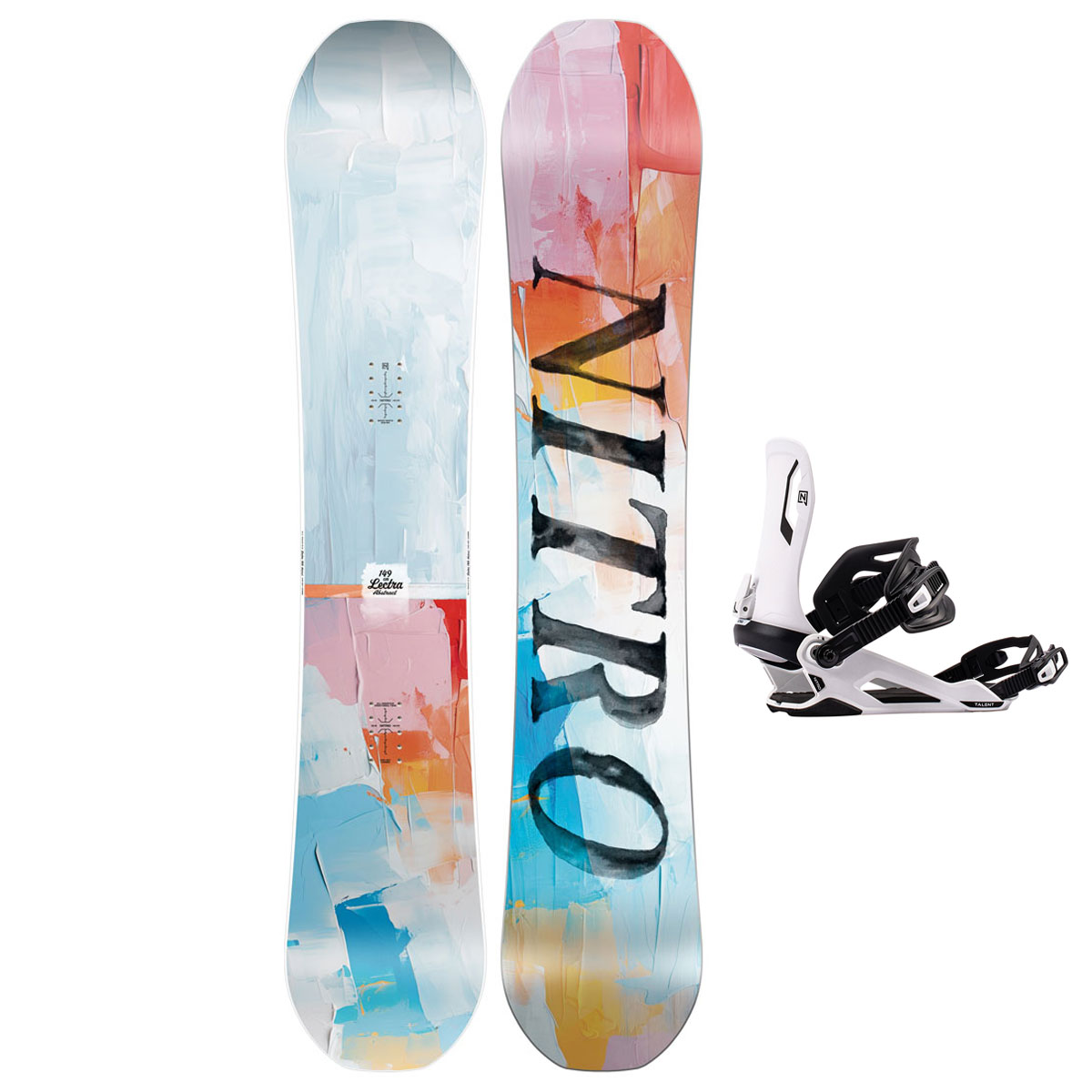 Nitro Snowboardpaket - Lectra Abstract 152 + Talent White M