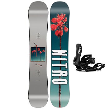 Nitro Snowboardpaket - Cheap Thrills 155 + Talent Ultra Black M