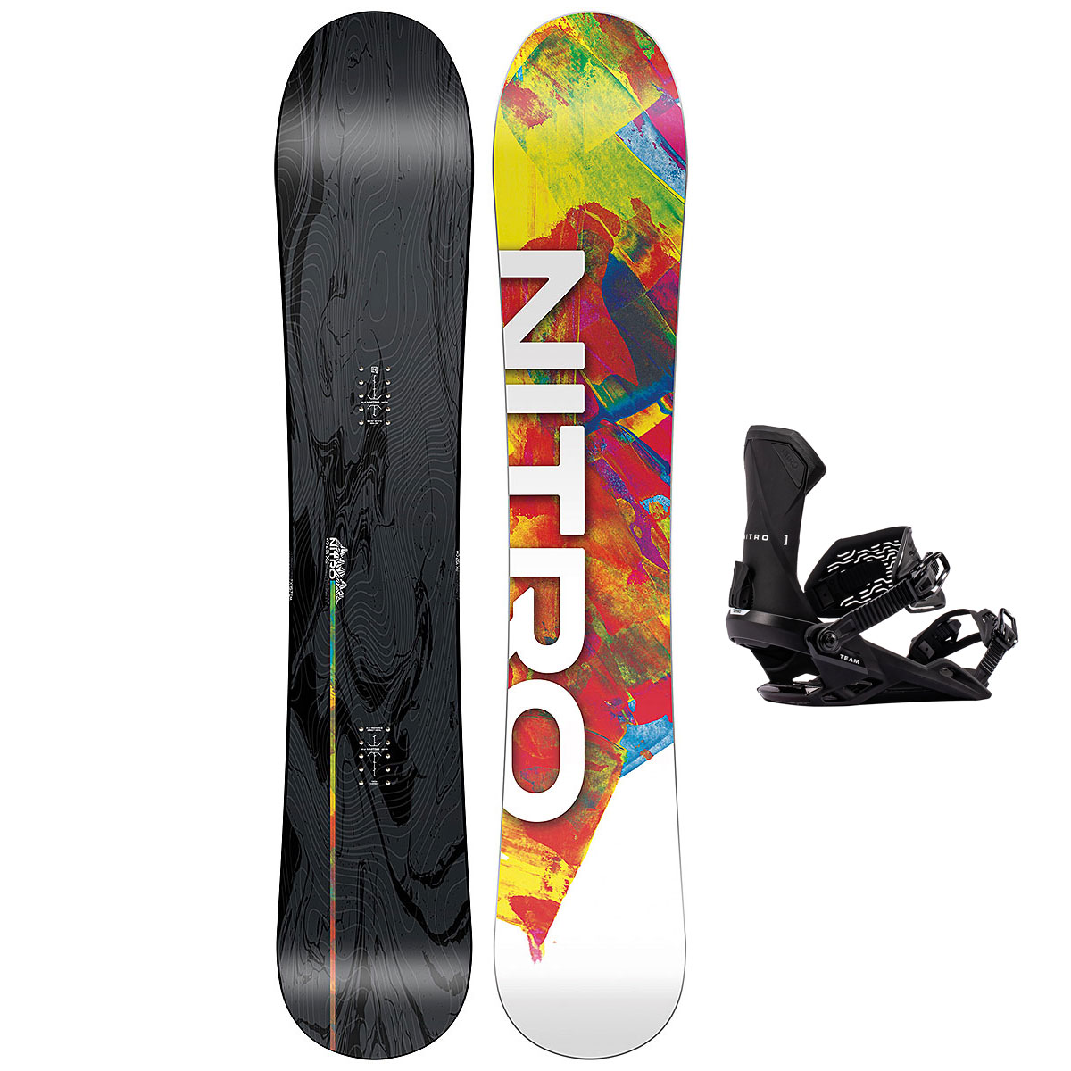 Nitro Snowboardpaket - Alternator FX 157 + Team Ultra Black M