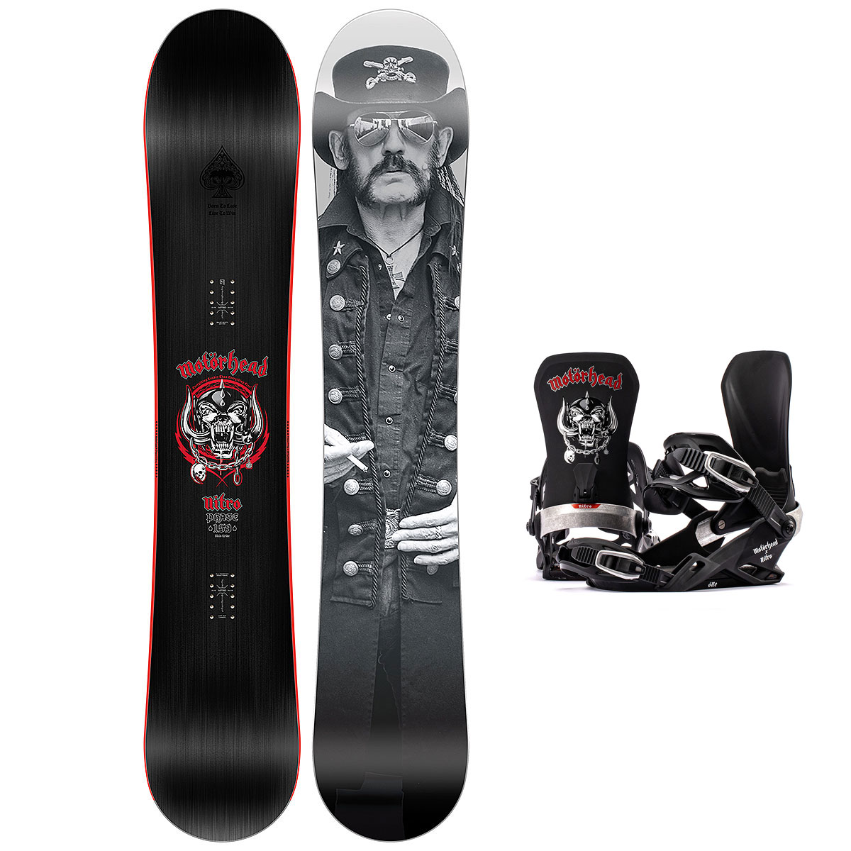 Nitro Snowboard Set - Phase x Motörhead 152 + One Motörhead M