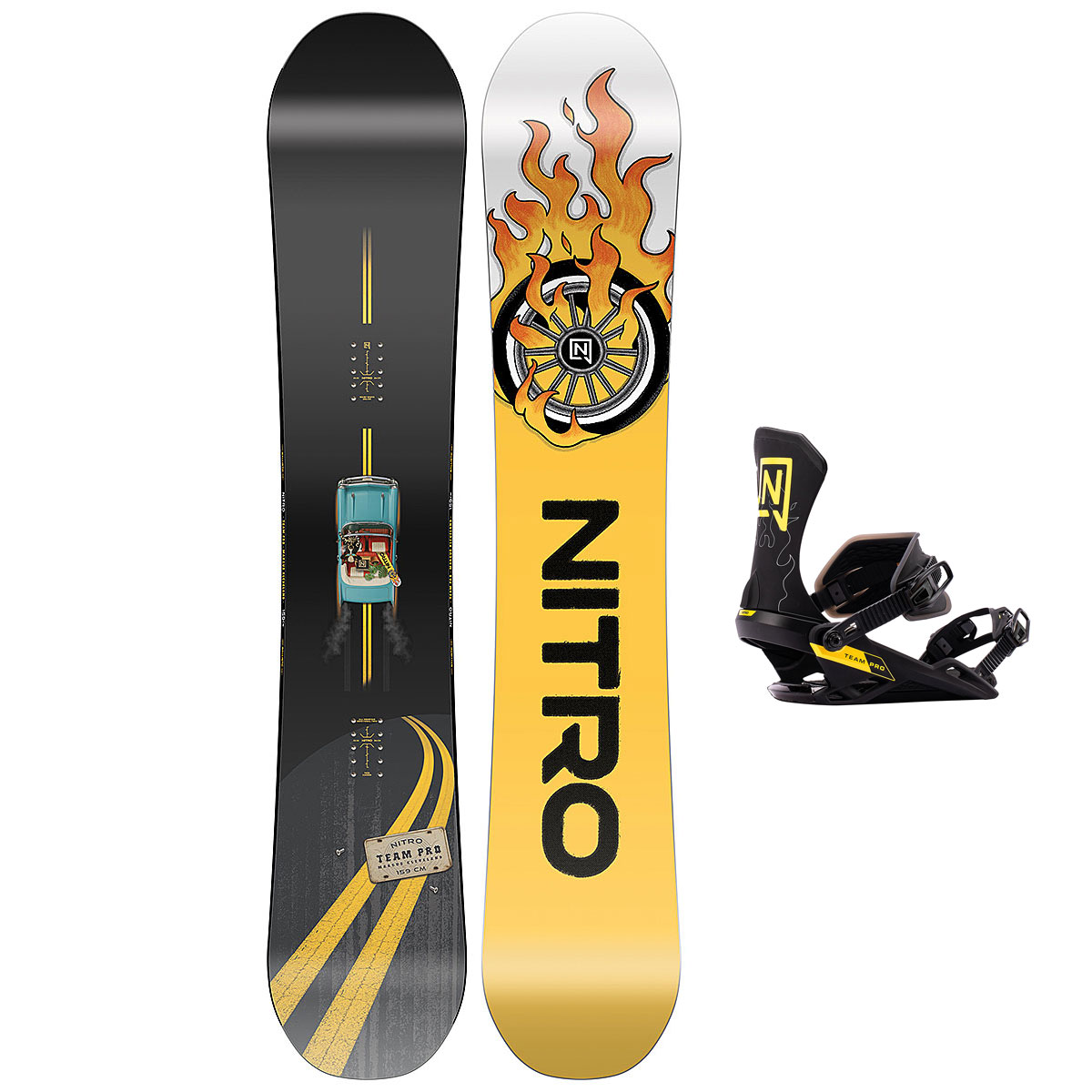 Nitro Snowboardpaket - Team Pro Kleveland 162W + Team Pro MK L