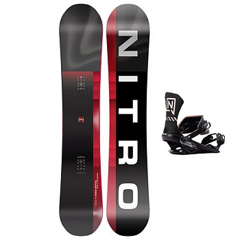 Nitro Snowboardpaket - Team Pro Wide 157 + Team Pro Ultra Black L