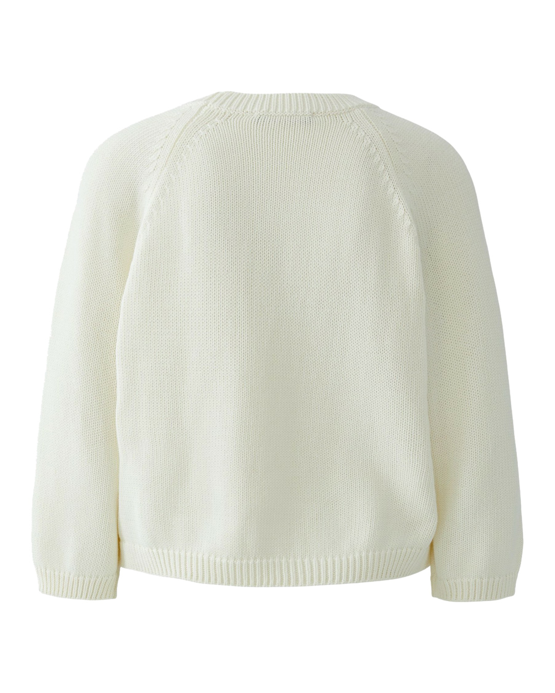 Bomullsjumper offwhite med svarta blommor - 7