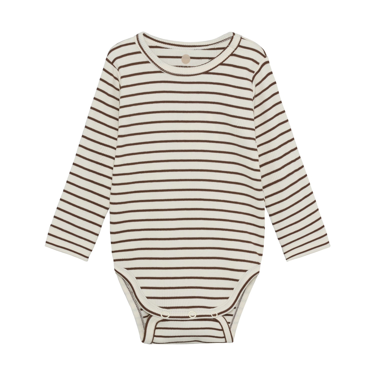 Body LS Rib Stripe Chestnut