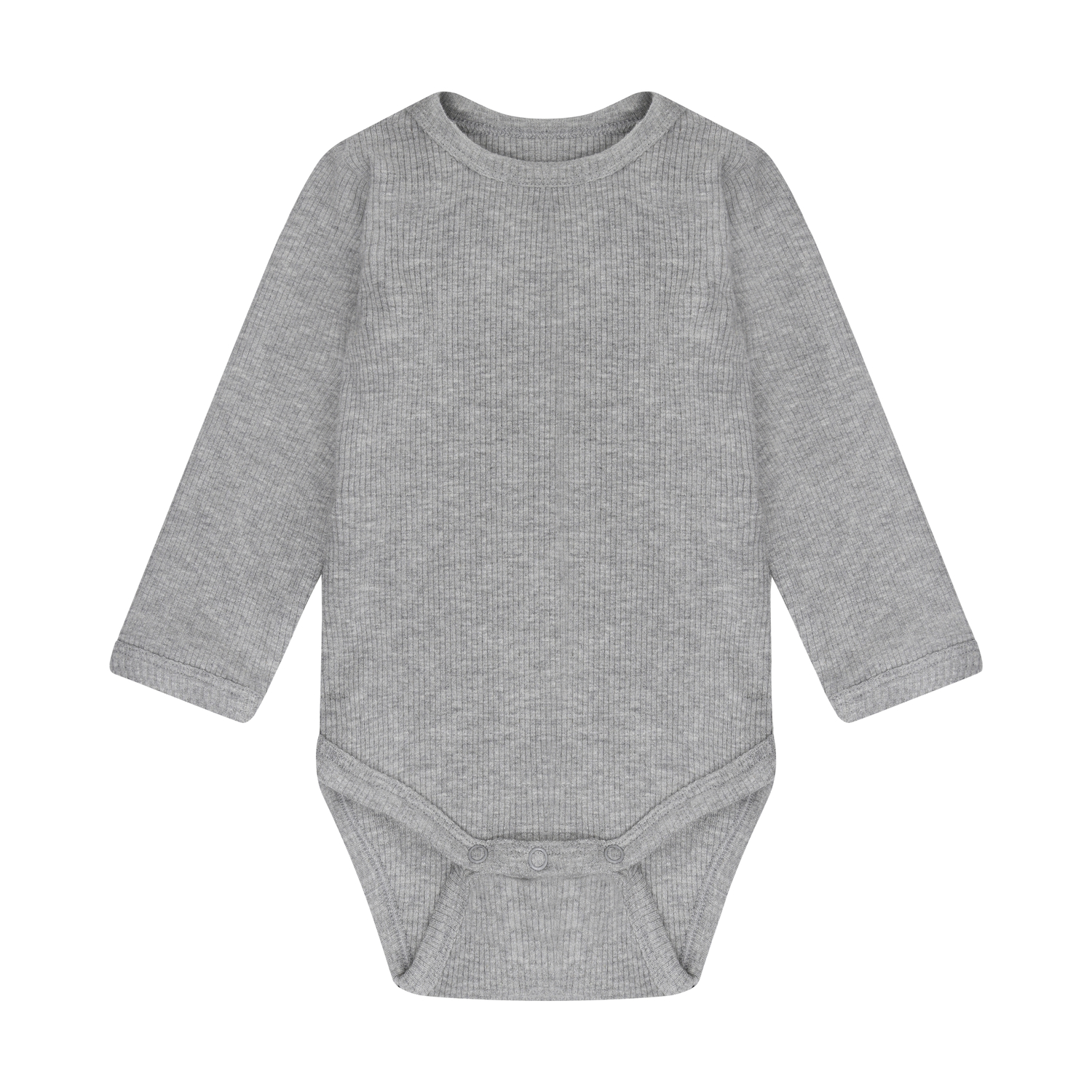 Body LS Melange Rib Flint Gray Melange