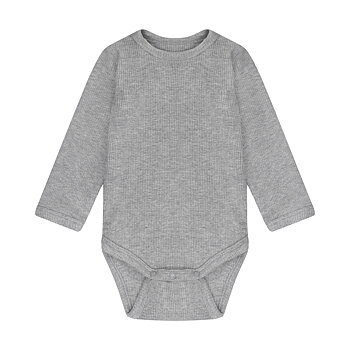 Body LS Melange Rib Flint Gray Melange