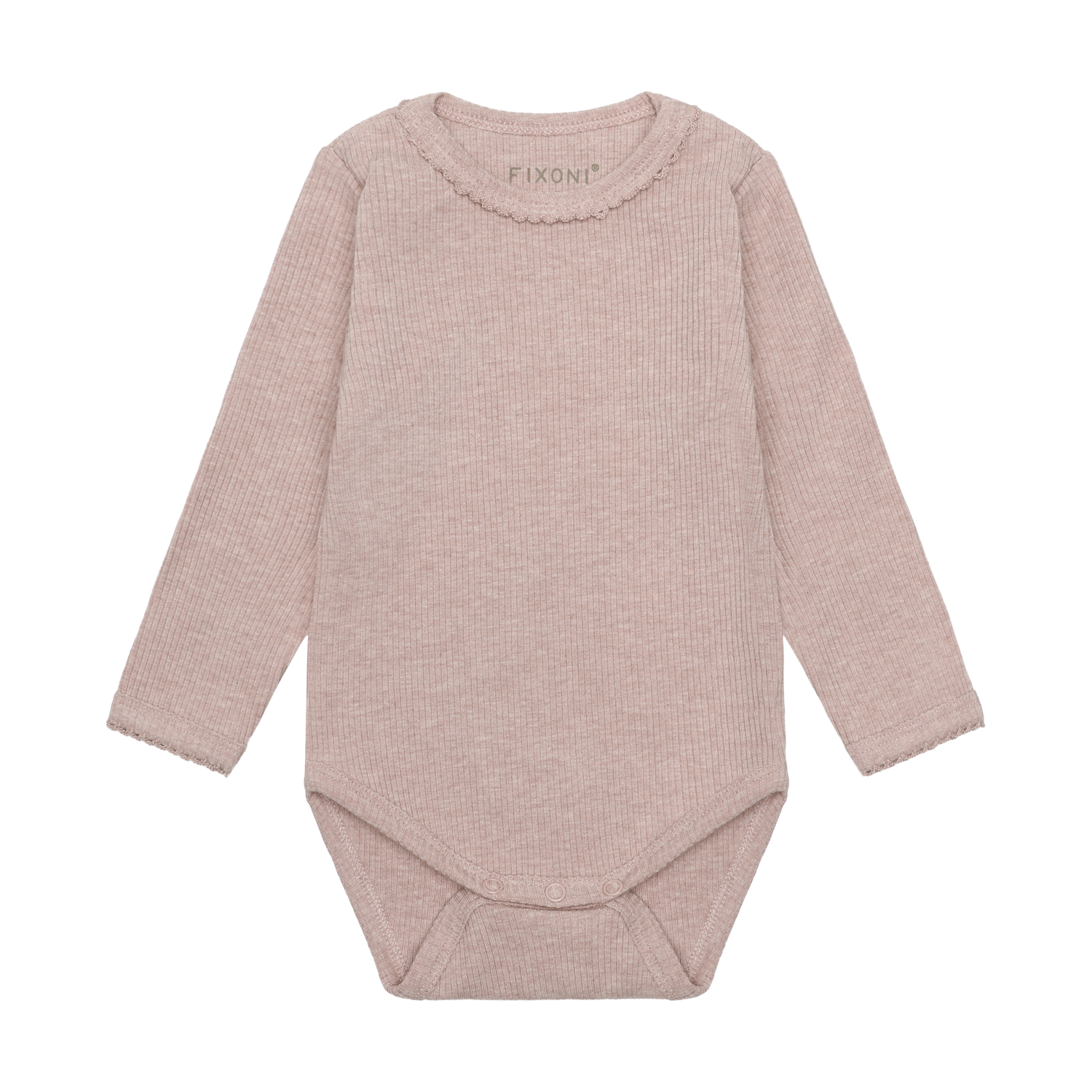 Body LS Melange Rib Pale Mauve Melange