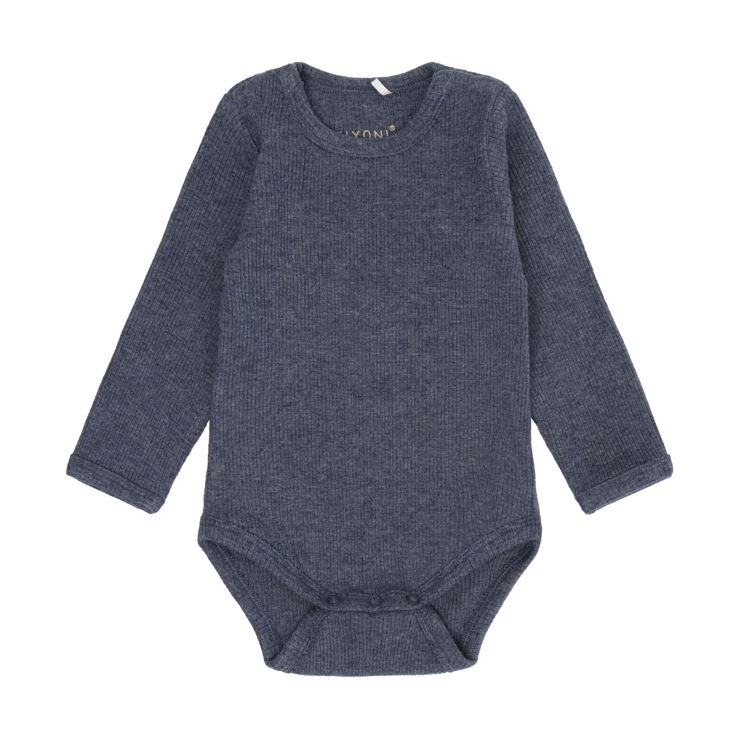 Body LS Melange Rib Vintage Indigo Melange