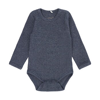 Body LS Melange Rib Vintage Indigo Melange