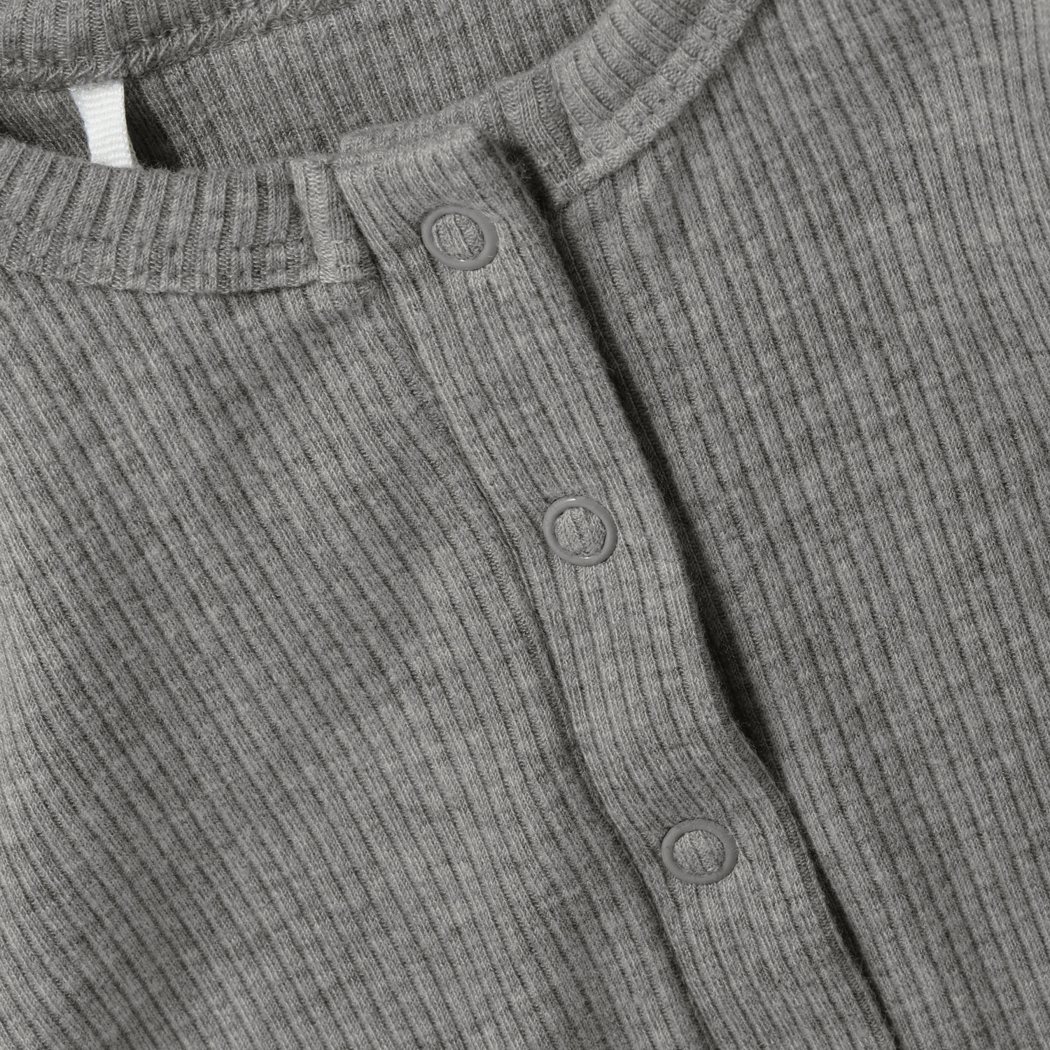 Romper LS Melange Rib Flint Gray Melange - 3